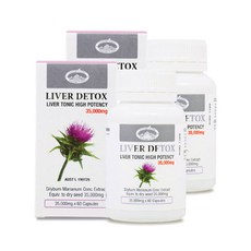 (호주직배) 1+1 네이쳐스탑 밀크시슬 밀크씨슬 35 000mg 60캡슐 Nature's Top Liver Detox Liver Tonic High Potency 35 000mg, 1개, 60정