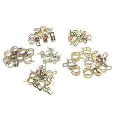 STK 60PCS 스프링 밴드 타입 클립 와이어 튜브 호스 클램프 와이어 튜브 파이프 클립 6-15mm
