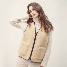 [여우짓을하다] YWZ 천연 양가죽 리버시블 무스탕 베스트 LHOVEF230916001