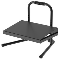 책상발받침대 사무실발받침대 높이조절 의자 발받침 다리거치대 발거치대 책상발판 풋레스트 다리받침대, 블랙