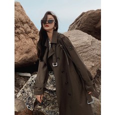 트렌치코트 여성 1 윈드 브레이커 비교할 수없 브레이커가 그 단단히 잠급니다