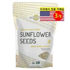 Earthtone Foods 오가닉 무가공 깐 해바라기 씨 453g 1개, 3개
