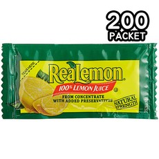 Rea Lemon 리얼레몬 100% 레몬 즙 주스 일회용 소포장 4g 200개