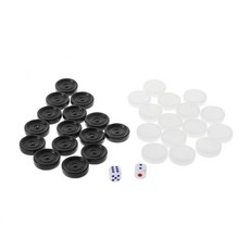 30pcs 흑백 주사위 놀이 체스 플라스틱 국제 초안 체커, S_1