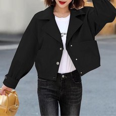 여성 숏코트 봄가을 루즈핏 캐주얼자켓 상의