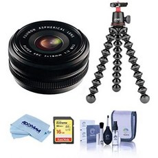 Fujifilm XF 18mm F2.0 Lens - Bundle with Joby GorillaPod 3K Kit Black 16GB U3 SDHC Card Cleaning, One Color_One Size, 상세 설명 참조0, One Size