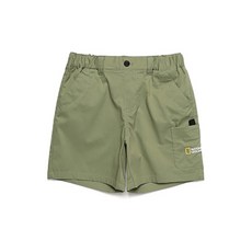 내셔널지오그래픽 키즈 N212KHP920 밴딩 카고 4부 반바지 LICHEN KHAKI