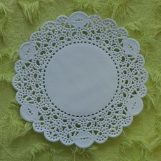도일리페이퍼 4.5인치 40매 원형 도일리 (지름 11.4cm 화이트색상) 소분, 1팩