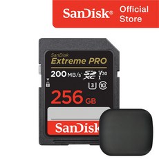 샌디스크 익스트림 프로 SD카드 카메라 메모리 보관 케이스, 256GB