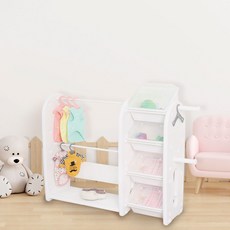 미루 애견행거정리함(화이트그레이) 시리즈 강아지옷장 애완용품 수납장 애견가구 고양이 옷정리 바구니, 애견행거미니D(화이트), 1개