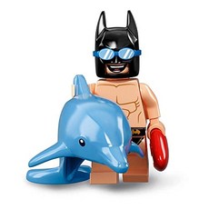 NMT The Batman Movie Series 2 Collectible Minifigure-돌고래와 수영복 배트맨 (71020) - P0717079B4ZFP24, 기본