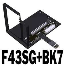 ADT-Link eGPU M.2 NVMe 도크 PCIe 5.0x4 고속 노트북-외장 비디오 그래픽 카드 X16, 2) 25CM - F43SG-BK7