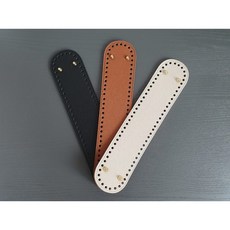 5+1 해피니터 코바늘 인조가죽 가방바닥 타원형 (대), 1개, 32x7아이보리