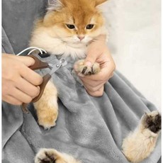 애견미용 앞치마 고양이 주머니 가운 발톱깎기 미용 발톱깎는 반려동물, 3.손발수납식모델+손톱가위