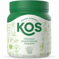 직구 콜라겐 KOS 자연유래 밀그라스 주스 파우더 | 엽록소 리치 프리미엄 밀그라스 주스 파우더 | USDA 자연유래 냉간압축&공기건조 섬유유부식물 기반 성분 360.4g, 1set, 1set
