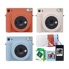 인스탁스 스퀘어 SQ1 즉석카메라+전용가방+필름20장+선물SET, 초코 화이트+선물SET, 필름 20매+투명케이스, 1개