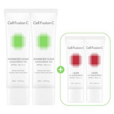 2+1 셀퓨전씨 어드밴스드 클리어 썬스크린 50ml+50ml 데일리 수부지 프라이머 모공 요철 커버 베이스 선크림, 레이저UV썬25ml, 토닝썬25ml