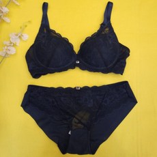 WONDERBRA 원더브라 AD컵 플라워 레이스 풀커버리지노와이어 브라 헴팬티 SET_K WBWBR2J43T PS2J39T