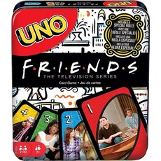 Mattel Games UNO Friends 카드 게임 성인 가족 팬 및 파티를 위한 TV 쇼 테마 그래픽 특별 규칙 2~10인용 (아마존 독점) 169915, 친구