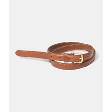 HALDEN W gold bell buckle cowhide leather belt T006_tan 183695