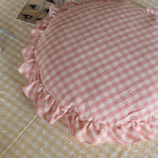 마카롱체크프릴방석