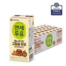 연세우유 뼈를 생각한 고칼슘 두유 호두 & 아몬드, 180ml, 24개