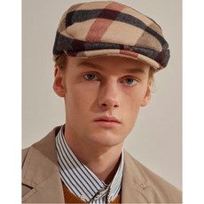 닥스 악세서리 남성 20FW [선물케이스 동봉]브라운 체크 울캐시미어혼방 헌팅캡 DBHE0F004W3