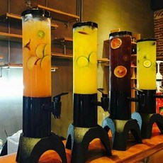 맥주 디스펜서 생맥주 술따라주는 혼술 기계 음료캐리어, 1.5리터 컬러+고드름