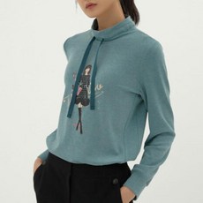 여성 하이넥 soft 아트웍 긴팔 티셔츠 LCTSMA30 [2컬러]