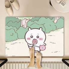 먼작귀 치이카와 하치와레 우사기 발 매트 패드 욕실 주방 화장실