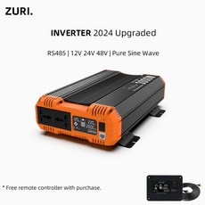 ZURI 순수 사인파 인버터 3000W DC 12V 24V 48V230V 50HZ 전력 변환기 LCD 디스플레이 캠핑 및 RV용 자동차, 04 2000W24V, 01 공용, 01 220240V, 1개