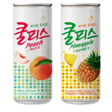 동원 쿨피스 복숭아 파인애플 230ml 각15캔 30캔세트 캔음료 쿨피스캔 음료수, 복숭아+파인애플 230ml 각15캔 30캔세트, 1박스