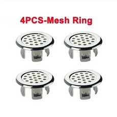 주방 싱크대 플라스틱 오버플로 장식 커버 세라믹 홀 플러그, 1개, 4.Hollow Mesh Ring