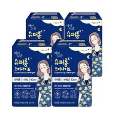 깨끗한나라 메이앤준 슈퍼롱 오버나이트 14개입x4팩