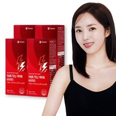 휴온스 아르기닌 파워 6000 고함량 L-아르지닌 블루베리맛 액상 15포 4박스 2개월분, 없음