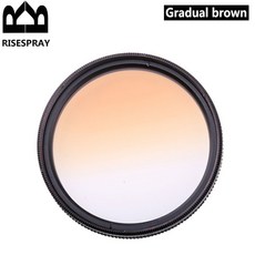 RISE(UK) UV FLD CPL ND2 ND4 컬러 카메라 렌즈 필터 캐논 소니 니콘 올림푸스 파나소닉 49mm 52mm 82mm, [09] Gradual brown, [07] 72mm, 1개