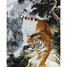 호랑이실십자수