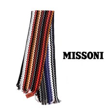 [미쏘니] MISSONI 울 뉴트로 웨이브 머플러