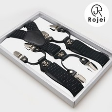 로제이 [로제이]남성 가죽 더블 서스펜더 멜빵 RMGS011_BL