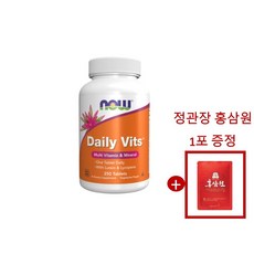 나우푸드 데일리 비츠 멀티비타민 & 미네랄 타블렛 + 정관장홍삼원 1포 증정, 500개입