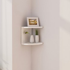인테리어 장식 코너장 모서리 멀티 선반 ITN501, 2단, 블랙, 1개