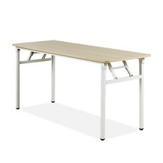 접이식 테이블 사무용 연수용 컴퓨터 책상, 1500x600_퓨어비치(YWD6027-WH)