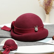 여성 가을 베레모자 스타일리쉬 돔형 양털 코트 페도라 트렌드 어텀 셀럽 롤업 턴업 벙거지