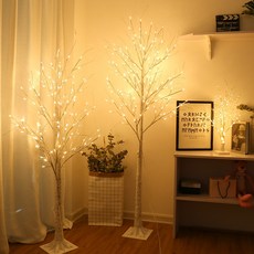 자작나무 트리 LED 소품 북유럽 크리스마스트리 무드등 장식, 0.6m 자작나무(배터리 타입), 장식 트리