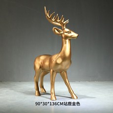 크리스마스 대형 북극 곰 대형 소품 인형 호텔 입구 성탄절 장식, 136CM역사슴골드