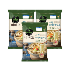 비비고 시원 바지락 칼국수 642g 3개 총 6인분 바지락칼국수