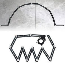 다각도 측정자 다각도 도구 12 각도 측정 3홀 위치 구멍이 있는 와트 구멍 측정자 업그레이드 다각도 자, 1개