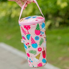 알리오마켓 보온 보냉 텀블러 카페 컵 파우치, 핑크 아이스크림, 1개 핑크 아이스크림, 1개