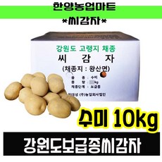  강원도 정품 씨감자 수미 대서 두백 20kg 10kg 4kg 씨앗사은품증정, 수미10kg(반찬용씨감자), 1개 
