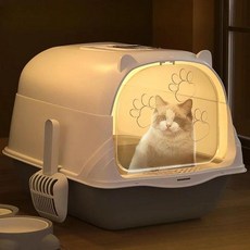 고양이 화장실 오픈형 사막화 방지 Litter Box Deodorant Fully, 1개, Yellow